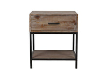 Load image into Gallery viewer, TNC Metal Base Recycled Fir Bedside Table