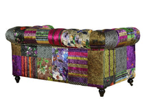 Load image into Gallery viewer, TNC Chesterfield Patchwork 2 Seater Sofa, 1060L-88C