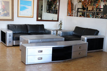 Load image into Gallery viewer, TNC 3-Seater sofa, Top Grain Leather and Aluminum, S196S
