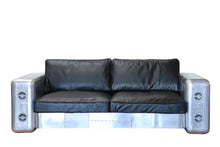Load image into Gallery viewer, TNC 3-Seater sofa, Top Grain Leather and Aluminum, S196S