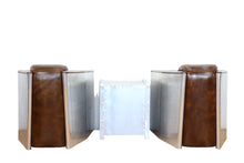 Load image into Gallery viewer, TNC Spitfire Armchairs and Cabinet, Genuine Leather & Aluminum, C663x2+T1039