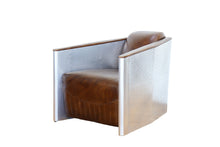 Load image into Gallery viewer, TNC Spitfire Armchairs and Cabinet, Genuine Leather & Aluminum, C663x2+T1039