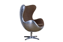 Load image into Gallery viewer, TNC Egg Chair, Aluminum and Leather, C615