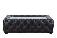 Load image into Gallery viewer, TNC Glass Top Leather Coffee Table