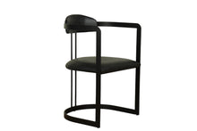 Load image into Gallery viewer, TNC Lunette Chair, Black Leather and Steel Frame
