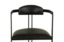 Load image into Gallery viewer, TNC Lunette Chair, Black Leather and Steel Frame