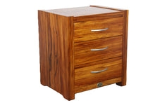 Load image into Gallery viewer, Town & Country Rimu Bedside Cabinet, 3 Drawers