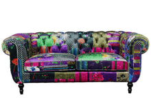 Load image into Gallery viewer, TNC Funky Chesterfield 2-Seater Patchwork Sofa, 1329L-88C