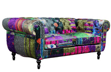 Load image into Gallery viewer, TNC Funky Chesterfield 2-Seater Patchwork Sofa, 1329L-88C