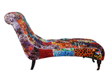Load image into Gallery viewer, TNC Leopard Patchwork Chaise Chair, 828-55D