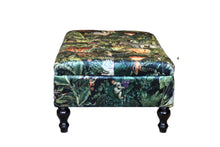 Load image into Gallery viewer, TNC Green Jungle Patchwork Storage Ottoman, 103C