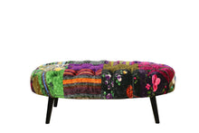 Load image into Gallery viewer, TNC Oval Patchwork Ottoman, 1163-88C