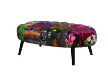 Load image into Gallery viewer, TNC Oval Patchwork Ottoman, 1163-88C