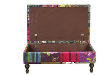 Load image into Gallery viewer, TNC Patchwork Storage Ottoman, 5050T-88C
