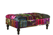Load image into Gallery viewer, TNC Patchwork Storage Ottoman, 5050T-88C