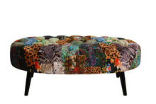 Load image into Gallery viewer, TNC Oval Patchwork Ottoman, 1163-O-55D