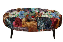 Load image into Gallery viewer, TNC Oval Patchwork Ottoman, 1163-O-55D