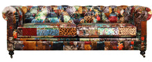 Load image into Gallery viewer, TNC Patchwork Chesterfield 3 Seater Sofa, 1060S-88C