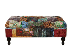 Load image into Gallery viewer, TNC Patchwork Ottoman with Storage, 5050T-55D