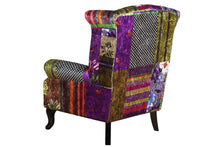 Load image into Gallery viewer, TNC Large Patchwork Wing Chair, 2199-88C