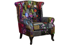 Load image into Gallery viewer, TNC Large Patchwork Wing Chair, 2199-88C
