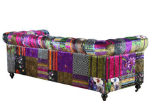 Load image into Gallery viewer, TNC Patchwork Chesterfield 3 Seater Sofa, 1060S-88C