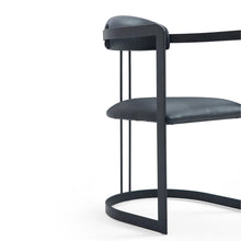 Load image into Gallery viewer, TNC Lunette Chair, Black Leather and Steel Frame