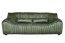 Load image into Gallery viewer, TNC Dark GreenTop Grain 3-Seater Leather Sofa