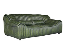 Load image into Gallery viewer, TNC Dark GreenTop Grain 2-Seater Leather Sofa