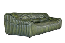 Load image into Gallery viewer, TNC Dark GreenTop Grain 3-Seater Leather Sofa
