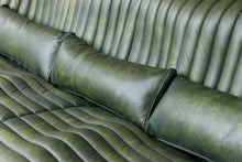Load image into Gallery viewer, TNC Dark GreenTop Grain 3-Seater Leather Sofa