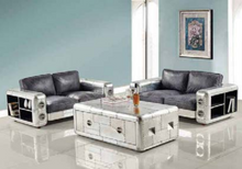 Load image into Gallery viewer, TNC 3-Seater sofa, Top Grain Leather and Aluminum, S196S