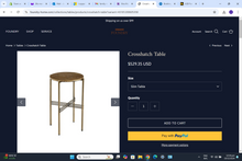 Load image into Gallery viewer, TNC Crosshatch Copper Side Table, AT166S