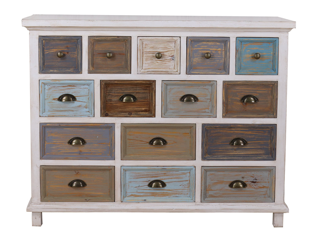 TNC 15 Drawers Chest, Recycled Fir