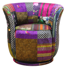 Load image into Gallery viewer, TNC Patchwork Tub Swivel Chair, 1090-55D