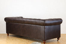 Load image into Gallery viewer, TNC Chesterfield 3 Seater Sofa, 1060S Dark Brown
