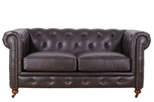 Load image into Gallery viewer, TNC Chesterfield 2 Seater Sofa, 1060L, Dark Brown
