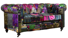 Load image into Gallery viewer, TNC Chesterfield Patchwork 2 Seater Sofa, 1060L-88C