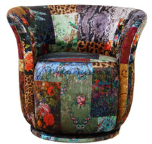 Load image into Gallery viewer, TNC Patchwork Tub Swivel Chair, 1090-55D