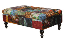 Load image into Gallery viewer, TNC Patchwork Ottoman with Storage, 5050T-55D