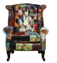 Load image into Gallery viewer, TNC Large Patchwork Wing Chair, 2199-55D
