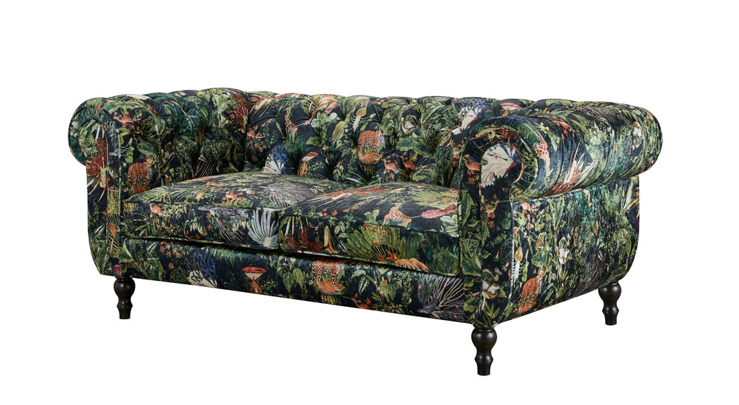 Funky Chesterfield 2-Seater Patchwork Sofa, 1329-L 103C