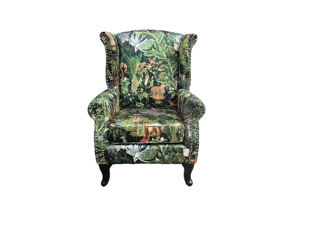 TNC Large Patchwork Wing Chair, 2199-103C