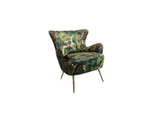 Load image into Gallery viewer, Green Patchwork Accent Chair, 2393-2 103C
