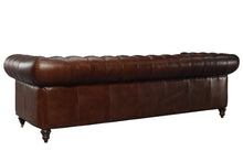 Load image into Gallery viewer, Aged Top Grain Leather Chesterfield 3 Seater Sofa, Dark Brown
