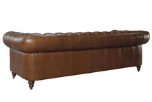 Load image into Gallery viewer, Aged Top Grain Leather Chesterfield 3 Seater Sofa, A102-S, Brown
