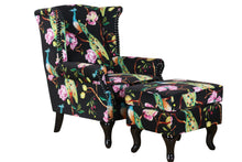 Load image into Gallery viewer, TNC Peacock Wing Chair and Ottoman 2199S-04
