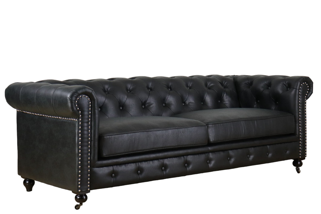 TNC Chesterfield 3 Seater Sofa, Charcoal