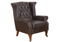 Load image into Gallery viewer, TNC Large Wing Chair 2199, Dark Brown
