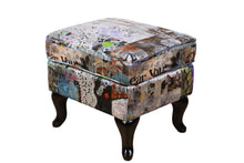 Load image into Gallery viewer, TNC Patchwork Ottoman 2199-O 76B
